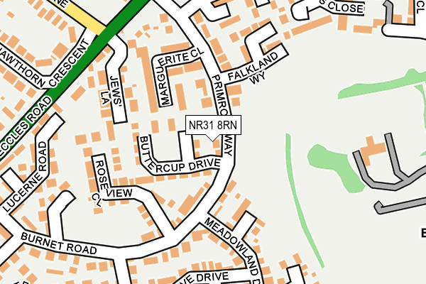 NR31 8RN map - OS OpenMap – Local (Ordnance Survey)