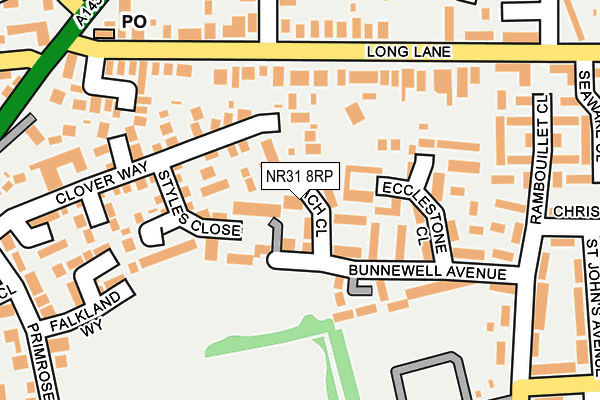 NR31 8RP map - OS OpenMap – Local (Ordnance Survey)