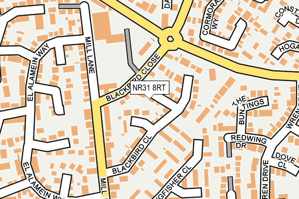 NR31 8RT map - OS OpenMap – Local (Ordnance Survey)
