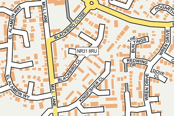 NR31 8RU map - OS OpenMap – Local (Ordnance Survey)