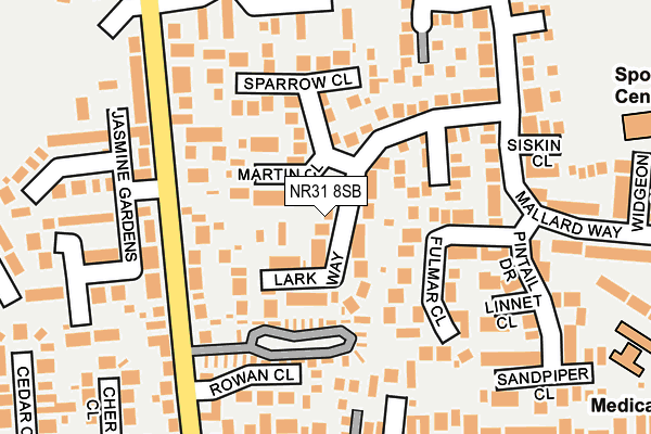 NR31 8SB map - OS OpenMap – Local (Ordnance Survey)
