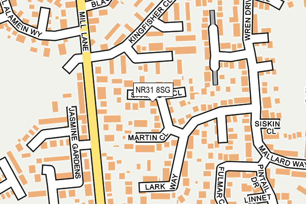 NR31 8SG map - OS OpenMap – Local (Ordnance Survey)