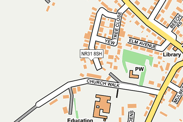 NR31 8SH map - OS OpenMap – Local (Ordnance Survey)