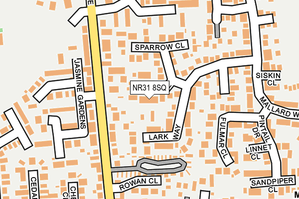 NR31 8SQ map - OS OpenMap – Local (Ordnance Survey)