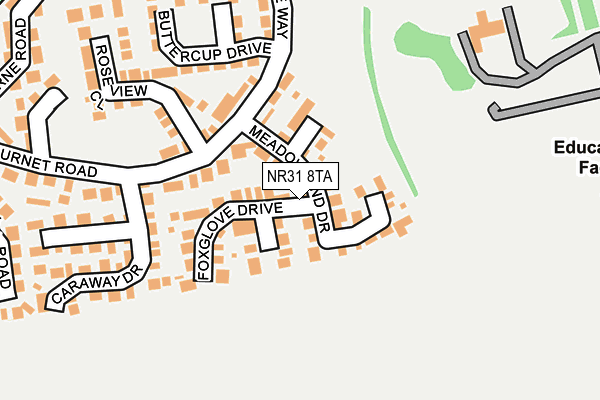 NR31 8TA map - OS OpenMap – Local (Ordnance Survey)