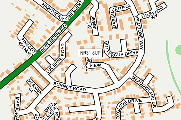 NR31 8UP map - OS OpenMap – Local (Ordnance Survey)