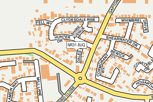 NR31 8UQ map - OS OpenMap – Local (Ordnance Survey)
