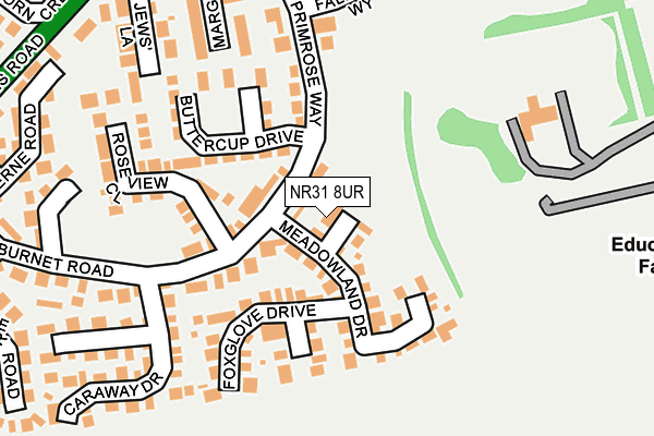NR31 8UR map - OS OpenMap – Local (Ordnance Survey)