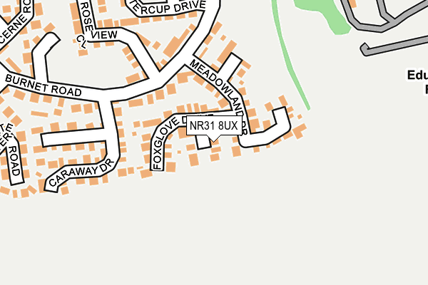 NR31 8UX map - OS OpenMap – Local (Ordnance Survey)