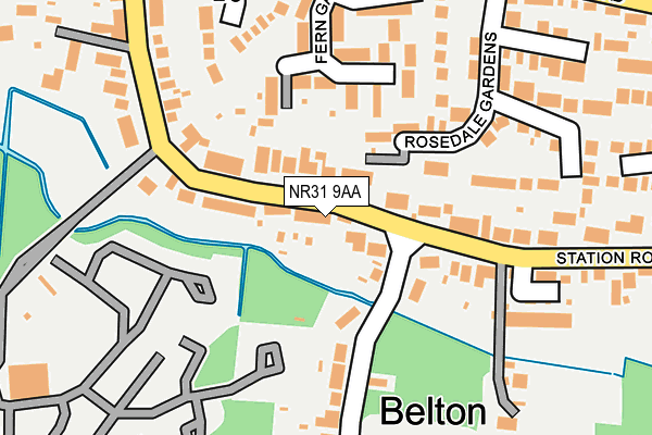 NR31 9AA map - OS OpenMap – Local (Ordnance Survey)