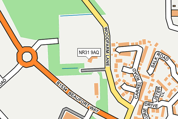 NR31 9AQ map - OS OpenMap – Local (Ordnance Survey)