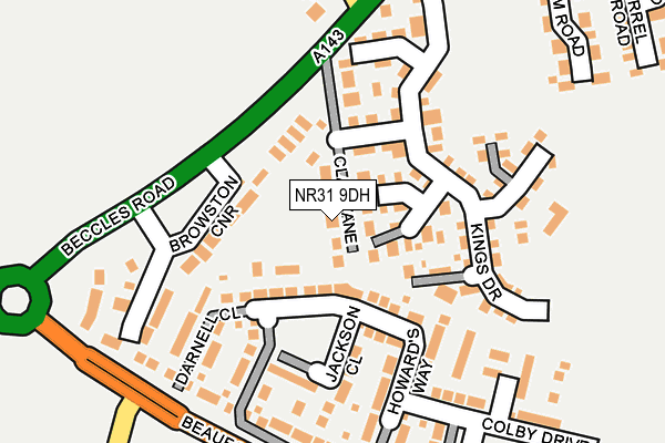 NR31 9DH map - OS OpenMap – Local (Ordnance Survey)