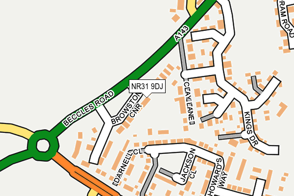 NR31 9DJ map - OS OpenMap – Local (Ordnance Survey)