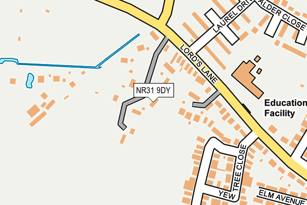 NR31 9DY map - OS OpenMap – Local (Ordnance Survey)