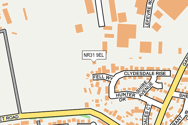 NR31 9EL map - OS OpenMap – Local (Ordnance Survey)