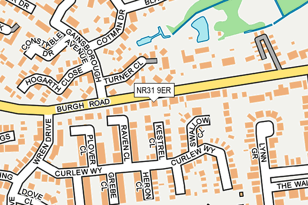 NR31 9ER map - OS OpenMap – Local (Ordnance Survey)