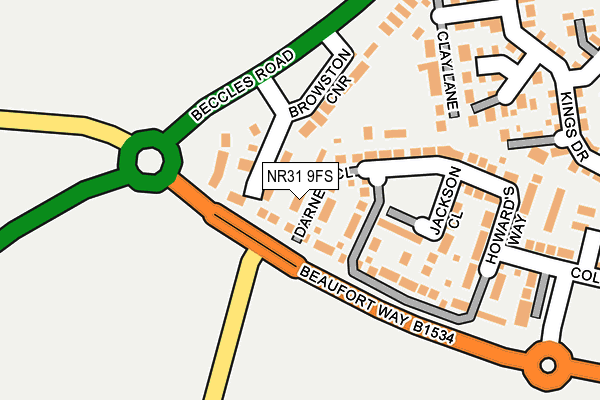 NR31 9FS map - OS OpenMap – Local (Ordnance Survey)