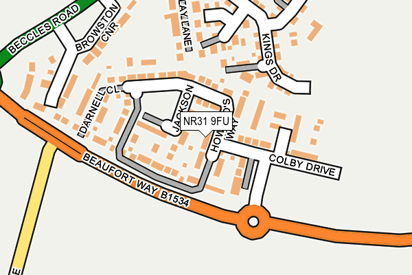 NR31 9FU map - OS OpenMap – Local (Ordnance Survey)