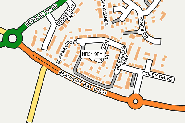 NR31 9FY map - OS OpenMap – Local (Ordnance Survey)