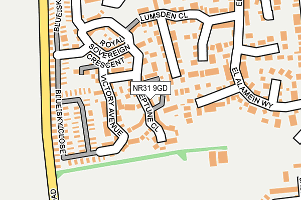 NR31 9GD map - OS OpenMap – Local (Ordnance Survey)