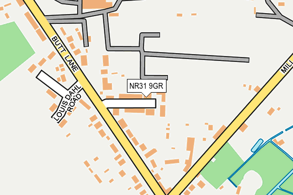 NR31 9GR map - OS OpenMap – Local (Ordnance Survey)