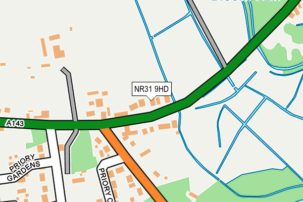 NR31 9HD map - OS OpenMap – Local (Ordnance Survey)