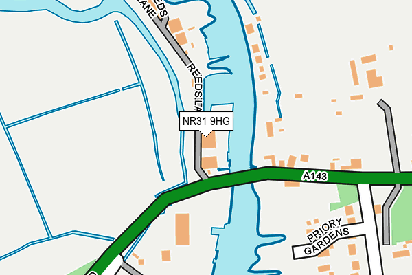 NR31 9HG map - OS OpenMap – Local (Ordnance Survey)