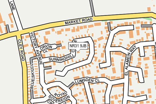 NR31 9JB map - OS OpenMap – Local (Ordnance Survey)