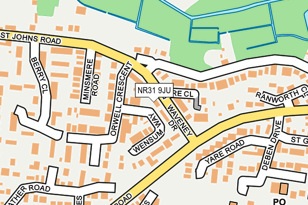 NR31 9JU map - OS OpenMap – Local (Ordnance Survey)