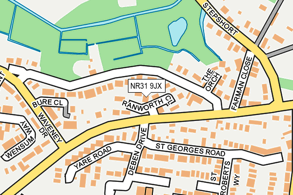 NR31 9JX map - OS OpenMap – Local (Ordnance Survey)