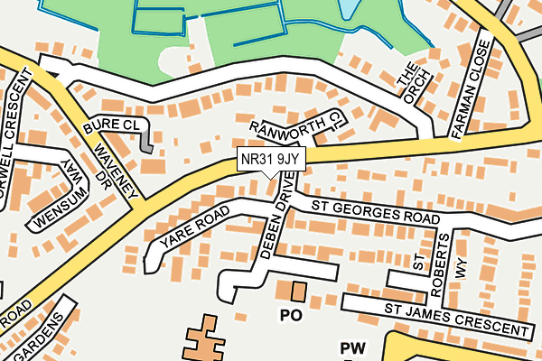 NR31 9JY map - OS OpenMap – Local (Ordnance Survey)