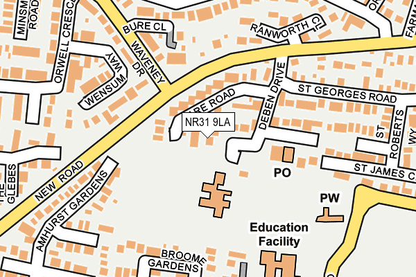 NR31 9LA map - OS OpenMap – Local (Ordnance Survey)