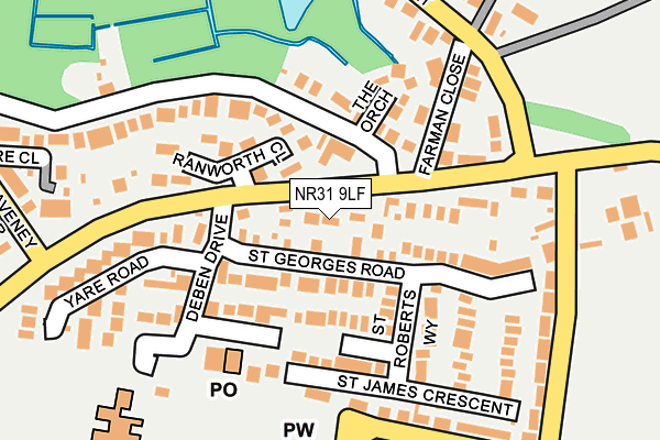 NR31 9LF map - OS OpenMap – Local (Ordnance Survey)