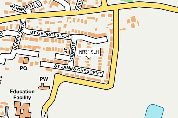 NR31 9LH map - OS OpenMap – Local (Ordnance Survey)
