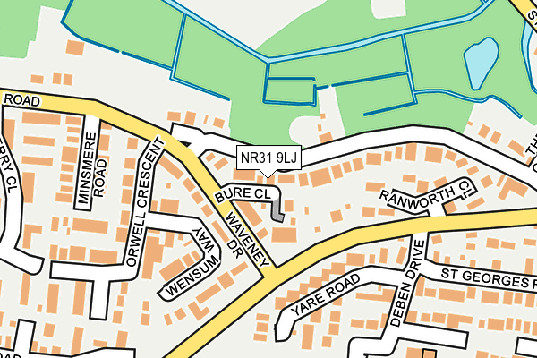 NR31 9LJ map - OS OpenMap – Local (Ordnance Survey)