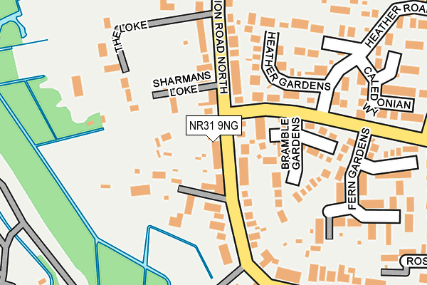 NR31 9NG map - OS OpenMap – Local (Ordnance Survey)