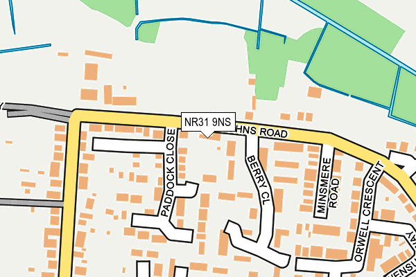 NR31 9NS map - OS OpenMap – Local (Ordnance Survey)