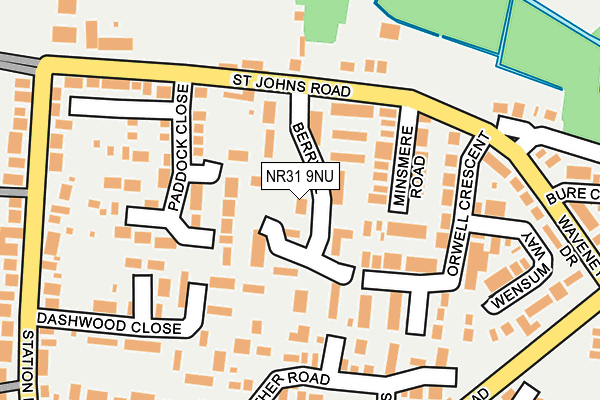NR31 9NU map - OS OpenMap – Local (Ordnance Survey)