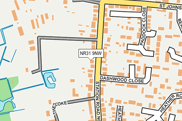 NR31 9NW map - OS OpenMap – Local (Ordnance Survey)