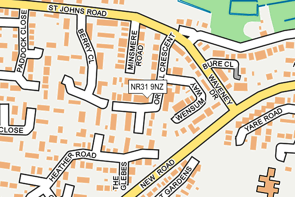 NR31 9NZ map - OS OpenMap – Local (Ordnance Survey)