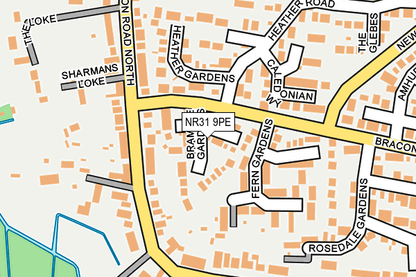 NR31 9PE map - OS OpenMap – Local (Ordnance Survey)