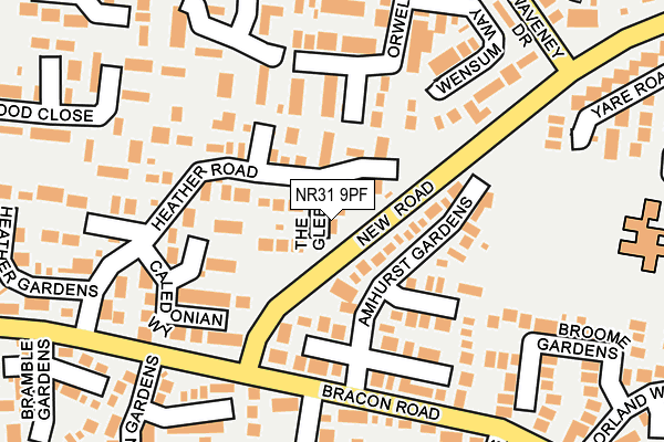 NR31 9PF map - OS OpenMap – Local (Ordnance Survey)