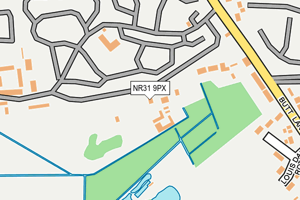 NR31 9PX map - OS OpenMap – Local (Ordnance Survey)