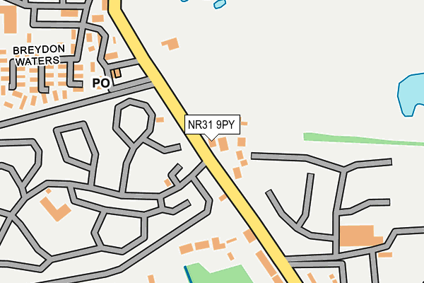 NR31 9PY map - OS OpenMap – Local (Ordnance Survey)
