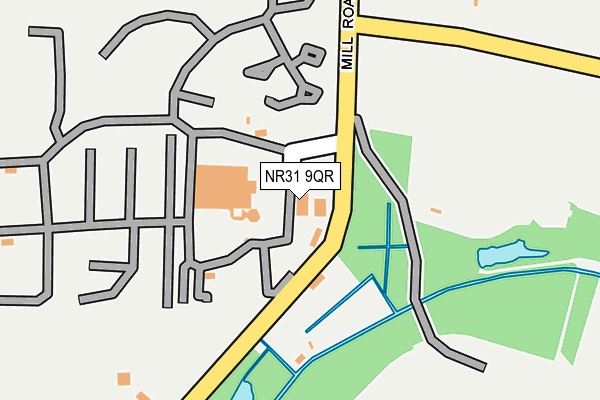 NR31 9QR map - OS OpenMap – Local (Ordnance Survey)