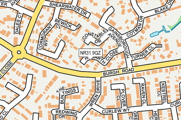 NR31 9QZ map - OS OpenMap – Local (Ordnance Survey)