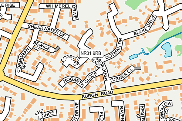 NR31 9RB map - OS OpenMap – Local (Ordnance Survey)