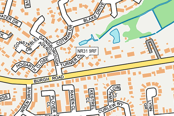 NR31 9RF map - OS OpenMap – Local (Ordnance Survey)