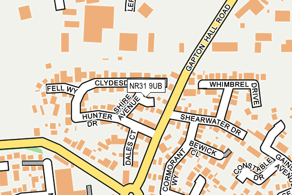 NR31 9UB map - OS OpenMap – Local (Ordnance Survey)