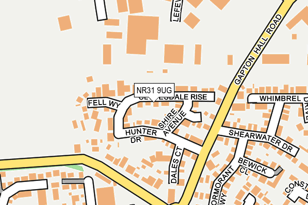 NR31 9UG map - OS OpenMap – Local (Ordnance Survey)